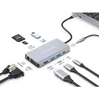 Conceptronic DONN20G Alámbrico USB 3.2 Gen 1 (3.1 Gen 1) Type-C Gris