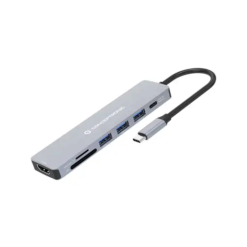 Conceptronic DONN19G base para portátil y replicador de puertos Alámbrico USB 3.2