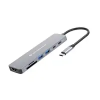 Conceptronic DONN28G base para portátil y replicador de puertos Alámbrico USB 3.2