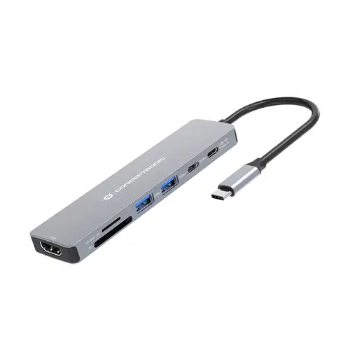 Conceptronic DONN28G base para portátil y replicador de puertos Alámbrico USB 3.2