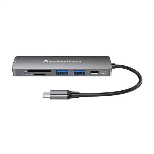 Conceptronic DONN11G base para portátil y replicador de puertos Alámbrico USB 3.2