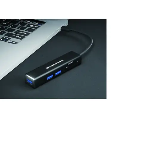 Conceptronic DONN08B base para portátil y replicador de puertos USB 3.2 Gen 1 (3.1