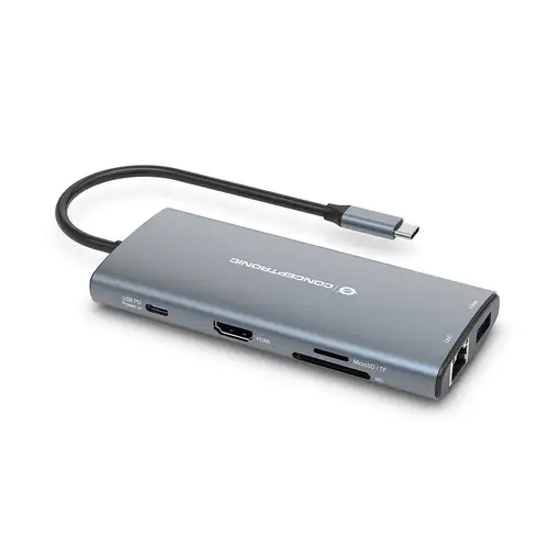 Conceptronic DONN06G base para portátil y replicador de puertos Alámbrico USB 3.2