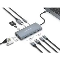 Conceptronic DONN06G base para portátil y replicador de puertos Alámbrico USB 3.2