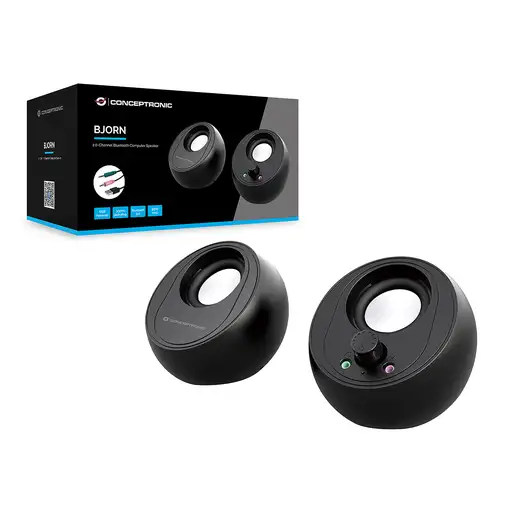 Conceptronic BJORN01B altavoz De 2 vías Negro Inalámbrico y alámbrico 10 W