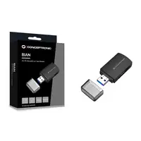 Conceptronic BIAN06B lector de tarjeta USB 3.2 Gen 1 (3.1 Gen 1) Type-A Negro