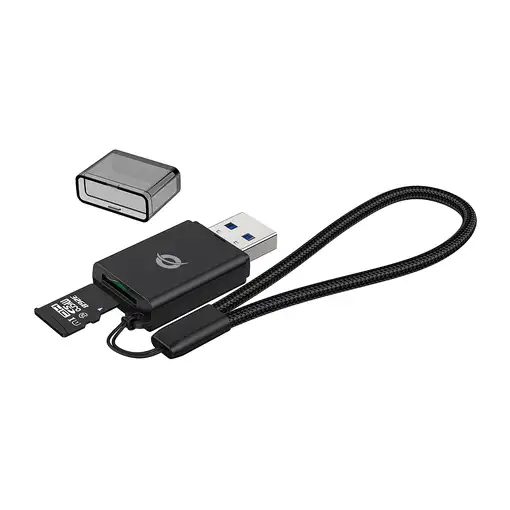 Conceptronic BIAN07B lector de tarjeta USB 3.2 Gen 1 (3.1 Gen 1) Type-A Negro