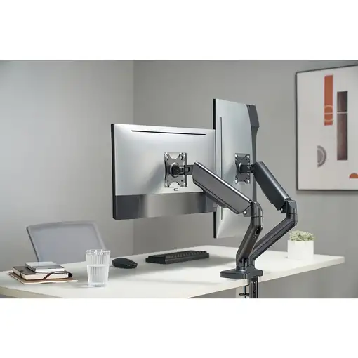 Equip Soporte de sobremesa para dos monitores interactivos de 17"-32