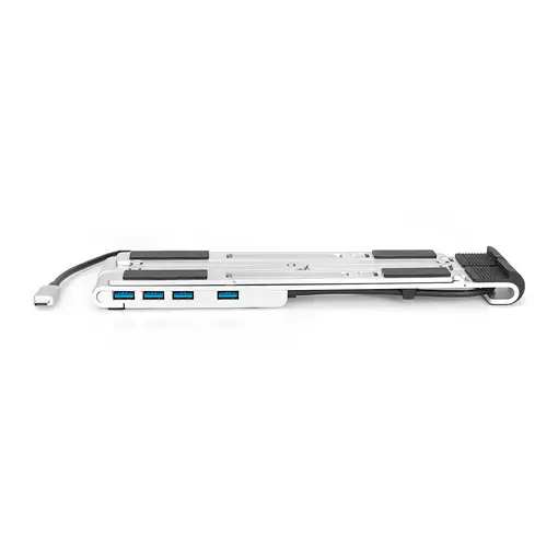 Digitus Soporte variable para notebook con hub USB-C™ integrado, 5 puertos