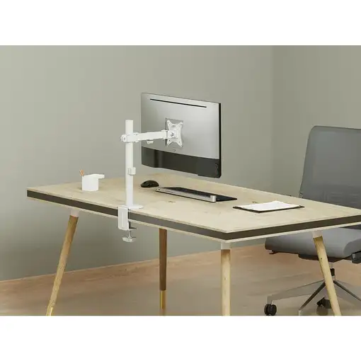 Equip Soporte de escritorio articulado para monitor de 17«-32», blanco