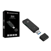 Conceptronic BIAN02B lector de tarjeta USB 3.2 Gen 1 (3.1 Gen 1) Type-A Negro