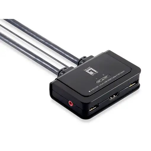 LevelOne KVM de 2 puertos, HDMI, USB