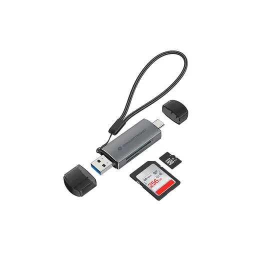 Conceptronic BIAN05G lector de tarjeta USB 3.2 Gen 1 (3.1 Gen 1) Type-A/Type-C Gri