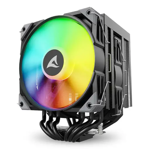 Sharkoon A60 RGB Procesador Refrigerador de aire 12 cm Negro 1 pieza(s)