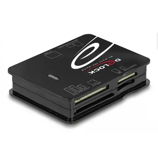 DeLOCK Lector de tarjetas USB 2.0 para tarjetas de memoria CF/SD/Micro SD/MS/xD/M2