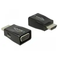 DeLOCK 65902 cambiador de género para cable HDMI A VGA Negro