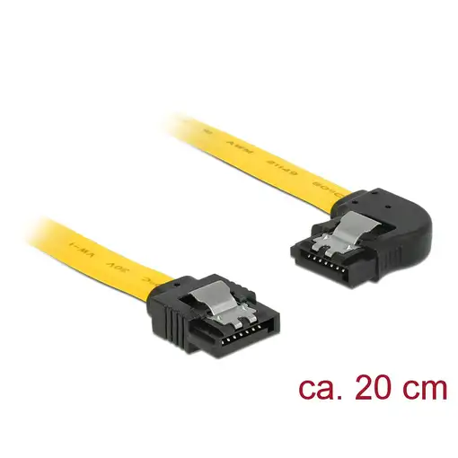 DeLOCK 83958 cable de SATA 0,2 m SATA 7-pin Negro, Amarillo