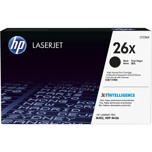 HP Cartucho de tóner original LaserJet 26X de alta capacidad negro
