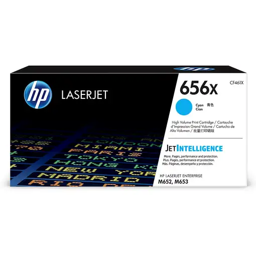 HP Cartucho de tóner Original LaserJet 656X cian de alta capacidad