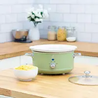 Retro Olla Cocción Lenta 3,5L,Recipiente Extraíble Antiadherente,SF17021GNEU SWAN