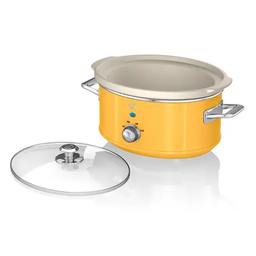 Olla retro cocción lenta 3,5L recipiente extraíble antiadherente SF17021YELNE SWAN