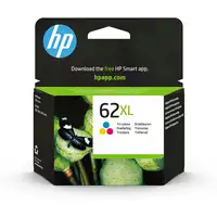 HP Cartucho de tinta original 62XL de alta capacidad tricolor