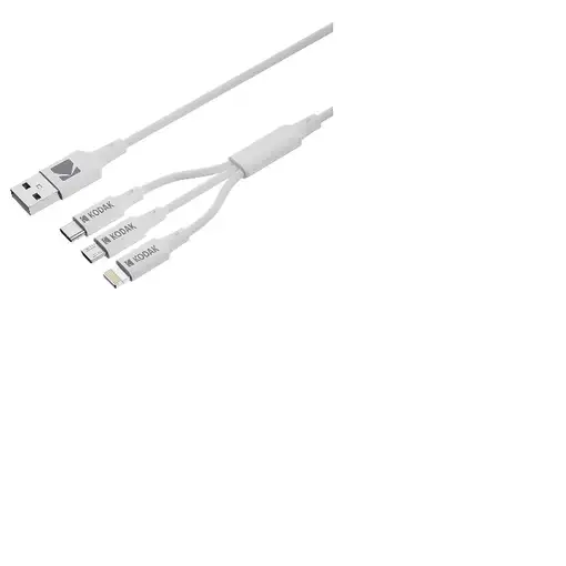 Kodak 30425835 cable USB 1 m USB A USB C/Micro-USB B/Lightning Blanco
