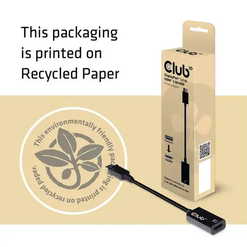 CLUB3D DisplayPort 1.4 a HDMI 2.0b HDR Adpatador Activo