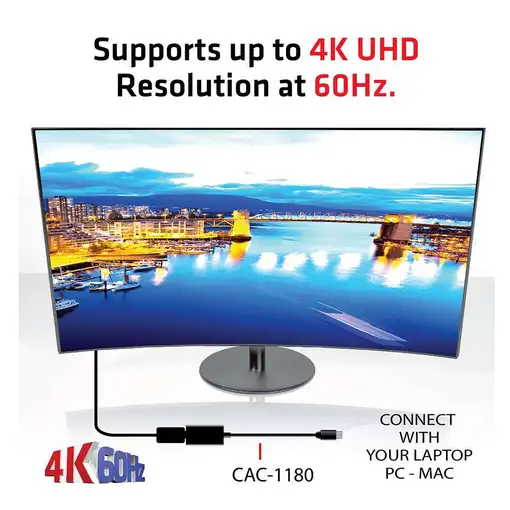 CLUB3D Mini DisplayPort 1.4 a HDMI 2.0b HDR Adpatador Activo