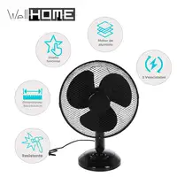 Well Home Ventilador de Mesa, Cabezal Ajustable y 3 Velocidades