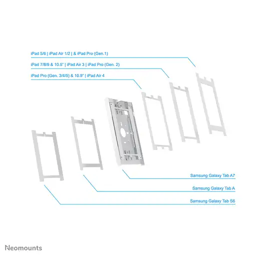 Neomounts WL15-650WH1 Soporte de pared para tableta 9.7-11" - bloqueable