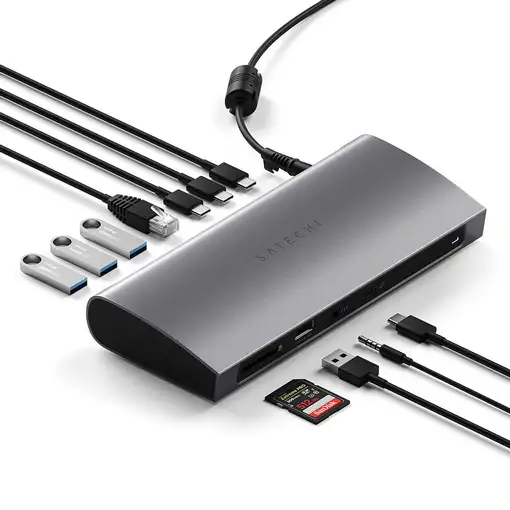Satechi ST-UCT4DM base para portátil y replicador de puertos Alámbrico Thunderbolt