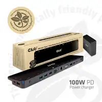 CLUB3D CSV-1564W100 base para portátil y replicador de puertos Acoplamiento USB 3.