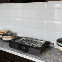 Well Home Barbacoa eléctrica con termostato ajustable y seguridad