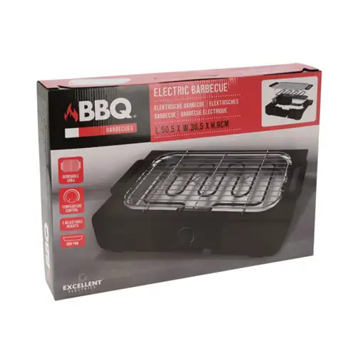 Well Home Barbacoa eléctrica con termostato ajustable y seguridad