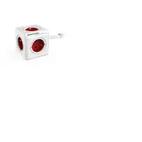 Allocacoc PowerCube base múltiple 1,5 m 5 salidas AC Interior Rojo, Blanco