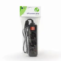 Gembird EG-PSU3-01 base múltiple 0,6 m 3 salidas AC Interior Negro