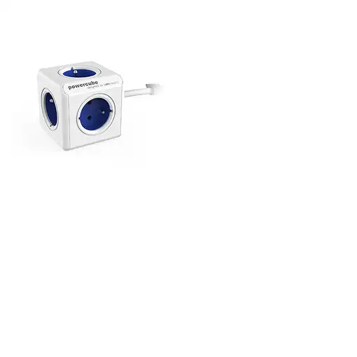 Allocacoc PowerCube Extended Type E base múltiple 1,5 m 5 salidas AC Interior Azul