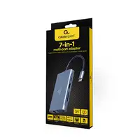 Gembird A-CM-COMBO7-01 base para portátil y replicador de puertos USB 3.2 Gen 1 (3