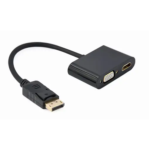 Gembird A-DPM-HDMIFVGAF-01 cable DisplayPort 0,1 m Negro