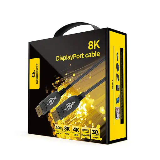 Gembird CC-DP8K-AOC-30M cable DisplayPort Negro