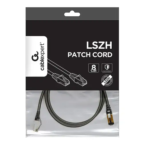 Gembird PP8-LSZHCU-BK-1M cable de red Negro Cat8 S/FTP (S-STP)