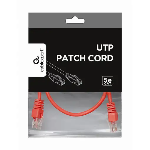 Gembird Patch Cord Cat.5e UTP 0.25m cable de red Rojo 0,25 m Cat5e U/UTP (UTP)