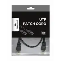 Gembird PP12-1M/BK cable de red Negro Cat5e U/UTP (UTP)