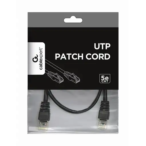 Gembird PP12-1M/BK cable de red Negro Cat5e U/UTP (UTP)