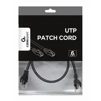Gembird PP6U-0.25M/BK cable de red Negro 0,25 m Cat6 U/UTP (UTP)