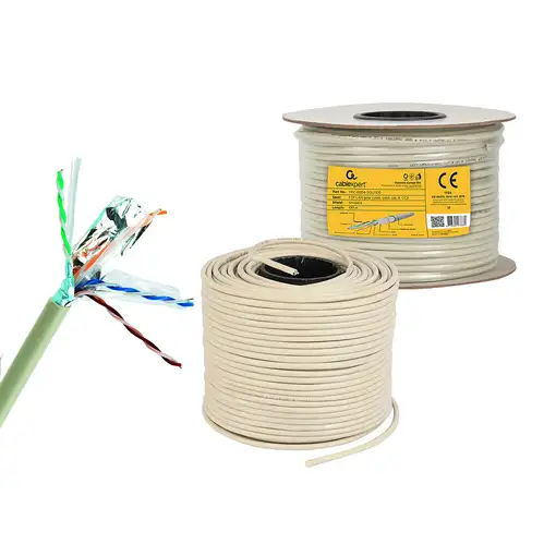 Gembird CAT6 FTP 100m cable de red Gris F/UTP (FTP)