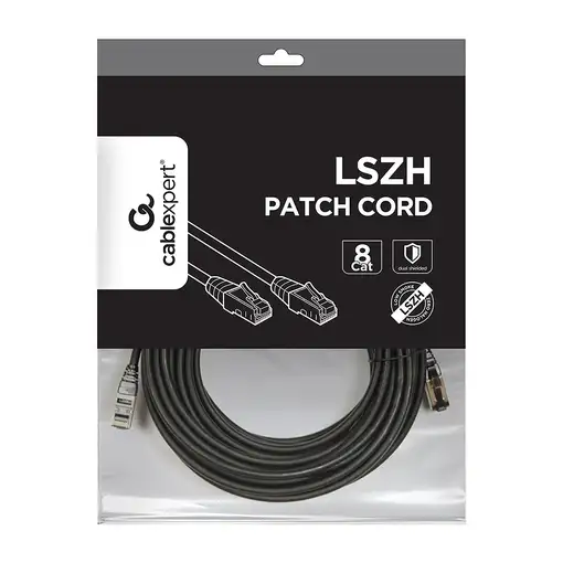 Gembird PP8-LSZHCU-BK-15M cable de red Negro Cat8 S/FTP (S-STP)