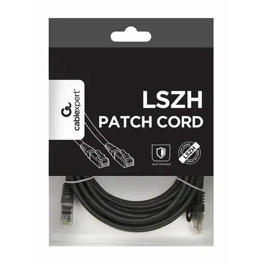 Gembird PP6A-LSZHCU-BK-5M cable de red Negro Cat6a S/FTP (S-STP)