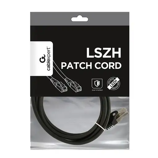 Gembird PP6A-LSZHCU-BK-1.5M cable de red Negro 1,5 m Cat6a